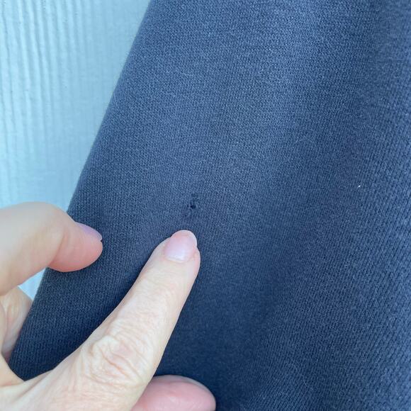 Abercrombie & Fitch Y2K Heavyweight Hoodie Jacket Navy Gray Lined A&F 92 Vintage - Picture 5 of 11